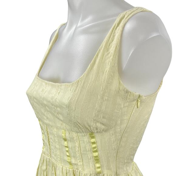 Princess Polly Lorinda Square Neck Sleeveless Mini Tank Flare A-Line Dress Sz 0 - Picture 3 of 6